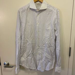 Suitsupply Men’s Cotton Linen Dress Shirt - 41-7 / 16L